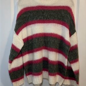 Topshop Oversized Striped Knit Sweater